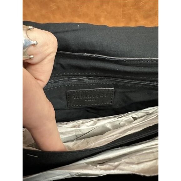 Trenched Black & Zebra Stripe Suede Crossbody Bag With Adjustable Strap & Multip - Picture 4 of 5